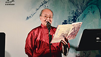 One of the participants of the elderly division of "Rising Stars of Cantonese Opera" held at the Hong Kong Heritage Museum.