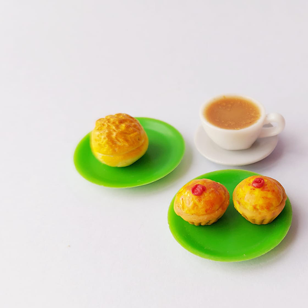 小圖 茶餐廳系列(三)：菠蘿包下午茶餐迷你模型製作