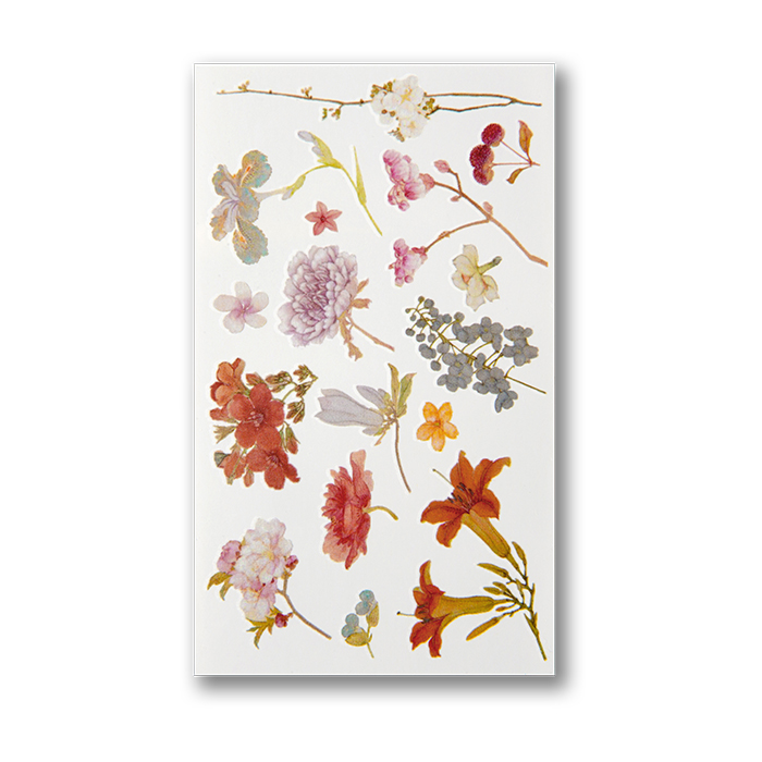 A hundred flowers Tattoo Stickers (A set of 5)