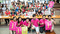 Participants of the Museum HAS Family Workshop "Bamboo Structure @Museum of History -- Mini "Faa Paai" workshop".